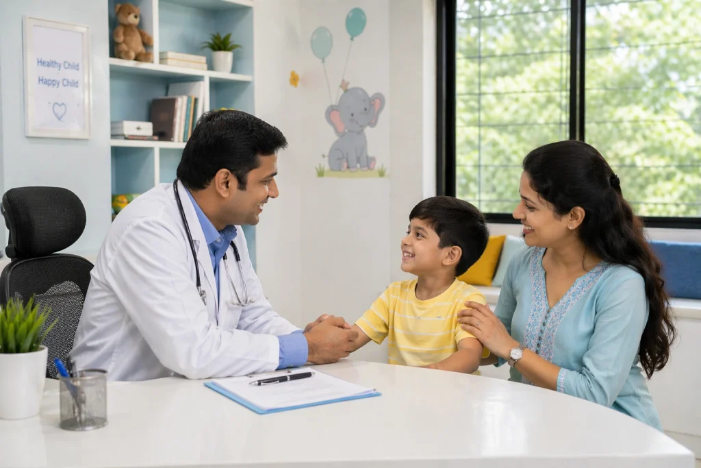 Pediatric consultation at Kalra Child Care Clinic